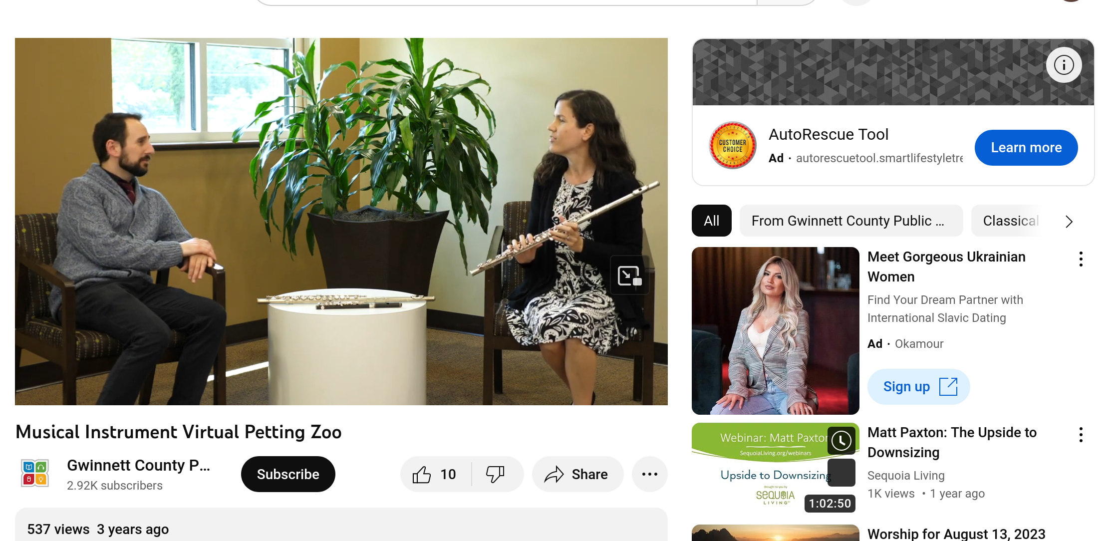Thanks, Google. While we're learning how the various musical instruments sound, why not meet Ukraini